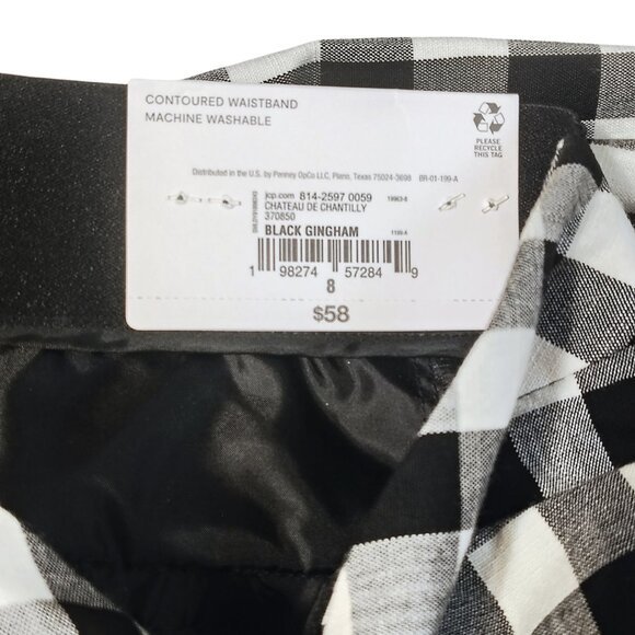 Liz Claiborne Emma Slim Leg Ankle Pants – Black Gingham – Size 8 - Picture 6 of 7